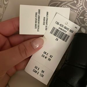 Abercrombie and Fitch Leather Ankle Straight Ultra High Rise Pants